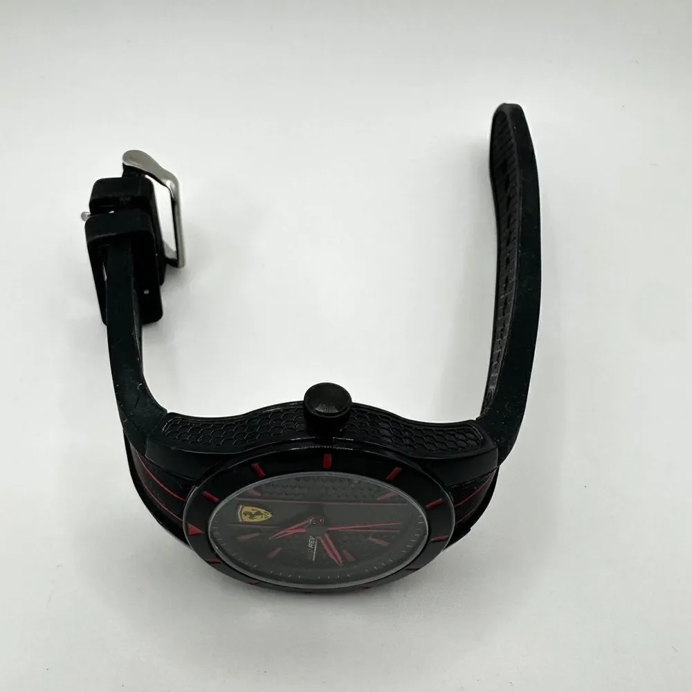 Scuderia‎ Ferrari Men's Red Rev Black Silicone Strap Watch - 38mm